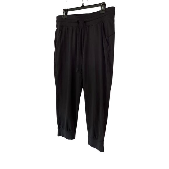 Lululemon Ready to Rulu Jogger Crop Black Size 12 Soft Brushed Drawstring Pants - Picture 4 of 7